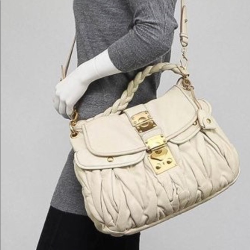 MIU MIU Cera Matelasse Coffer Hobo Bag